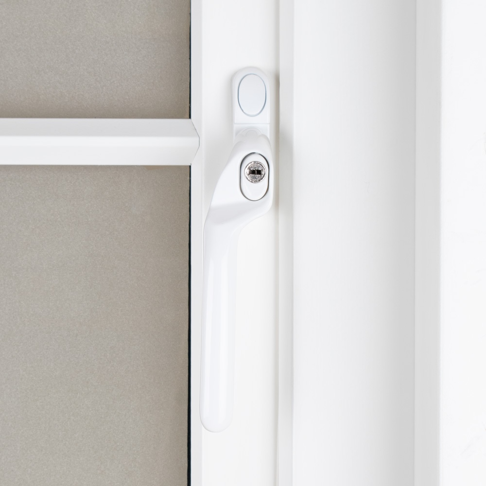 Timber Series Connoisseur MK2 Offset Locking Espag Window Handle - White (Left Hand)
